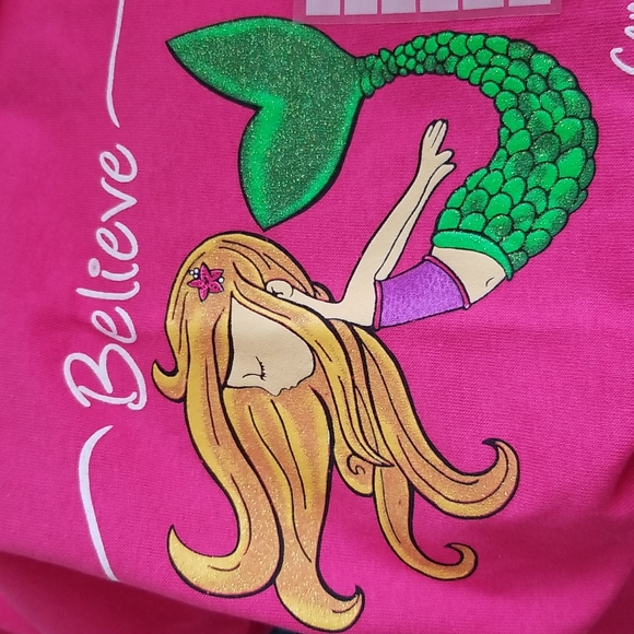 2/$20 Fuchsia Pink Mermaid Shirt San Diego California Print Girls Size 14/16 - Picture 2 of 5